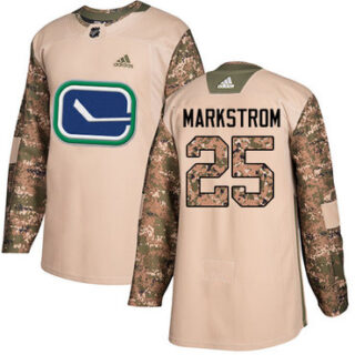 Youth Vancouver Canucks #25 Jacob Markstrom Camo Authentic 2017 Veterans Day Stitched NHL Jersey