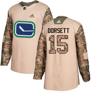 Youth Vancouver Canucks #15 Derek Dorsett Camo Authentic 2017 Veterans Day Stitched NHL Jersey