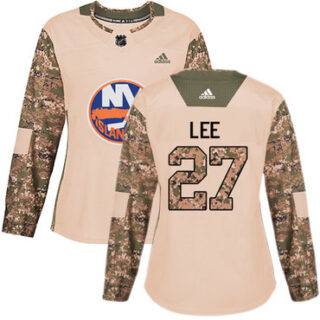Women's New York Islanders #27 Anders Lee Camo Authentic 2017 Veterans Day Stitched NHL Jersey
