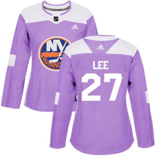 Women's New York Islanders #27 Anders Lee Purple Authentic Fights Cancer Stitched NHL Jersey