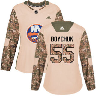 Women's New York Islanders #55 Johnny Boychuk Camo Authentic 2017 Veterans Day Stitched NHL Jersey