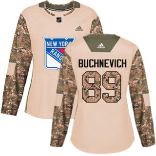 Women's New York Rangers #89 Pavel Buchnevich Camo Authentic 2017 Veterans Day Stitched NHL Jersey