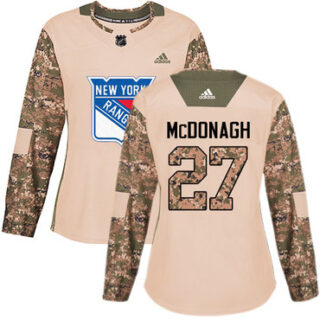 Women's New York Rangers #27 Ryan McDonagh Camo Authentic 2017 Veterans Day Stitched NHL Jersey