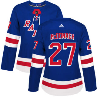 Women's New York Rangers #27 Ryan McDonagh Royal Blue Home Authentic Stitched NHL Jersey