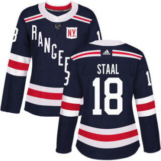 Women's New York Rangers #18 Marc Staal Navy Blue Authentic 2018 Winter Classic Stitched NHL Jersey