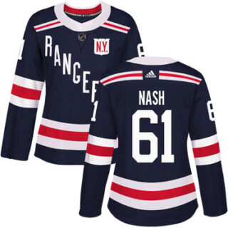 Women's New York Rangers #61 Rick Nash Navy Blue Authentic 2018 Winter Classic Stitched NHL Jersey