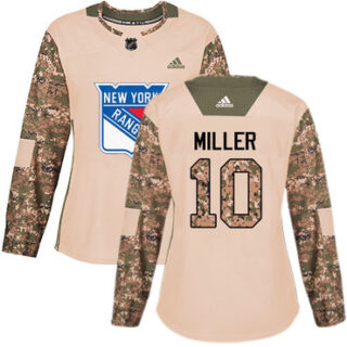 Women's New York Rangers #10 J.T. Miller Camo Authentic 2017 Veterans Day Stitched NHL Jersey