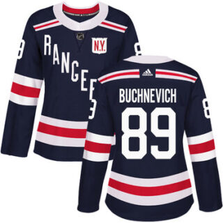 Women's New York Rangers #89 Pavel Buchnevich Navy Blue Authentic 2018 Winter Classic Stitched NHL Jersey