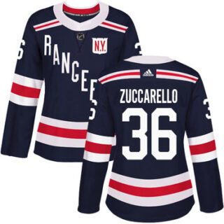 Women's New York Rangers #36 Mats Zuccarello Navy Blue Authentic 2018 Winter Classic Stitched NHL Jersey