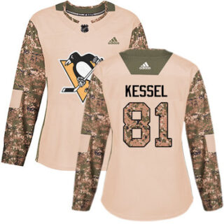 Women's Pittsburgh Penguins #81 Phil Kessel Camo Authentic 2017 Veterans Day Stitched NHL Jersey