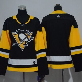 Women's Pittsburgh Penguins Blank Black Home Authentic Stitched NHL Jersey