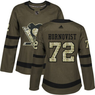Women's Pittsburgh Penguins #72 Patric Hornqvist Green Salute to Service Stitched NHL Jersey
