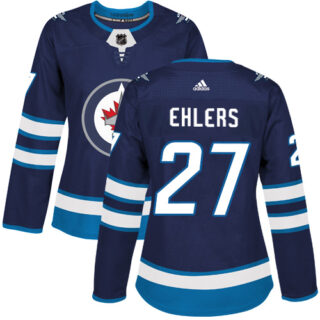 Women's Winnipeg Jets #27 Nikolaj Ehlers Navy Blue Home Authentic Stitched NHL Jersey