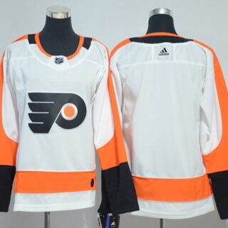 Women's Philadelphia Flyers Blank White Road Authentic Stitched NHL Jersey