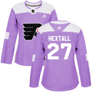 Women's Philadelphia Flyers #27 Ron Hextall Purple Authentic Fights Cancer Stitched NHL Jersey