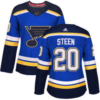 Women's St. Louis Blues #20 Alexander Steen Blue Home Authentic Stitched NHL Jersey