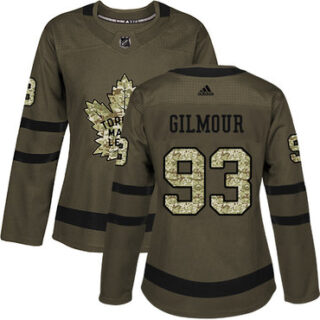 Women's Toronto Maple Leafs #93 Doug Gilmour Green Salute to Service Stitched NHL Jersey