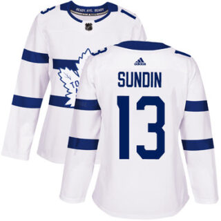 Women's Toronto Maple Leafs #13 Mats Sundin White Authentic 2018 Stadium Series Stitched NHL Jersey