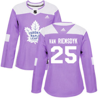 Women's Toronto Maple Leafs #25 James Van Riemsdyk Purple Authentic Fights Cancer Stitched NHL Jersey