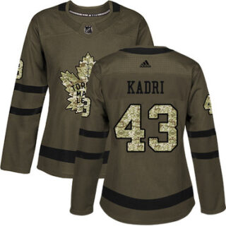 Women's Toronto Maple Leafs #43 Nazem Kadri Green Salute to Service Stitched NHL Jersey