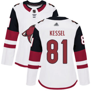 Women's Arizona Coyotes #81 Phil Kessel White Road Authentic Stitched Hockey Jersey