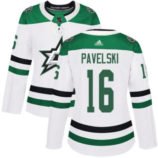 Women's Dallas Stars #16 Joe Pavelski White Road Authentic Stitched Hockey Jersey