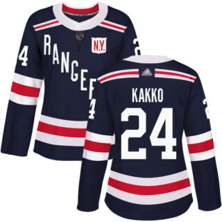 Women's New York Rangers #24 Kaapo Kakko Navy Blue Authentic 2018 Winter Classic Stitched Hockey Jersey