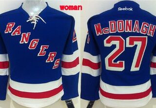 Women's New York Rangers #27 Ryan Mcdonagh Light Blue Womens Jersey