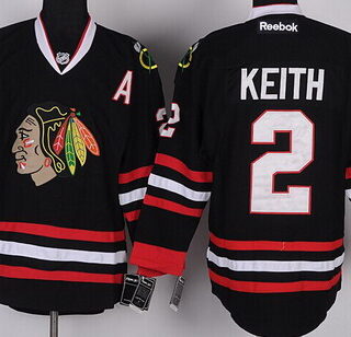 Youth Chicago Blackhawks #2 Duncan Keith Black Jersey