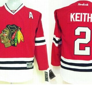 Youth Chicago Blackhawks #2 Duncan Keith Red Jersey