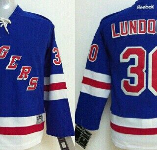 Youth New York Rangers #30 Henrik Lundqvist Light Blue Jersey