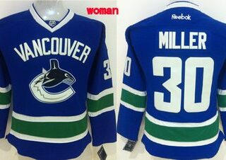 Women's Vancouver Canucks #30 Ryan Miller Blue Jersey