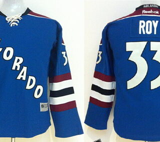 Colorado Avalanche #33 Patrick Roy Blue Third Youth Jersey