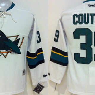 Youth San Jose Sharks #39 Logan Couture 2014 White Jersey