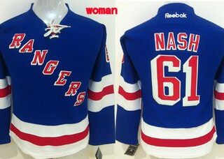 Women's New York Rangers #61 Rick Nash Light Blue Womens Jersey
