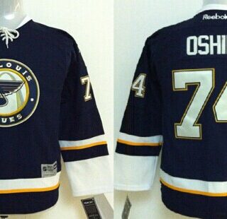 Youth St. Louis Blues #74 T.J. Oshie Navy Blue Third Jersey
