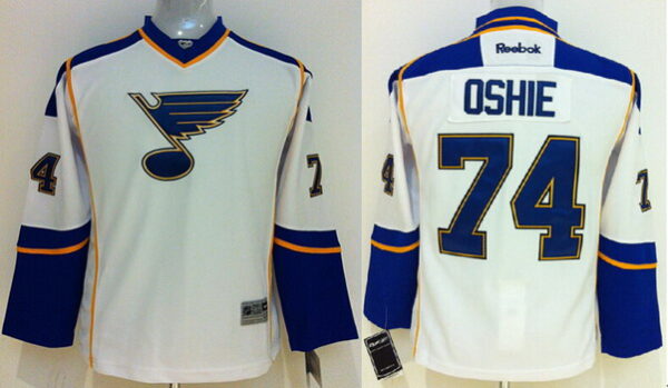 Youth St. Louis Blues #74 T.J. Oshie White Jersey