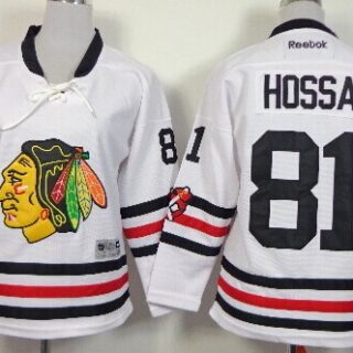 Youth Chicago Blackhawks #81 Marian Hossa 2015 Winter Classic White Jersey