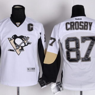 Youth Pittsburgh Penguins #87 Sidney Crosby White Jersey