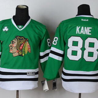Youth Chicago Blackhawks #88 Patrick Kane Green Jersey