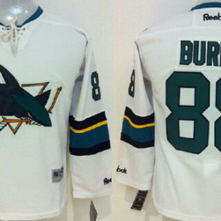 Youth San Jose Sharks #88 Brent Burns 2014 White Jersey