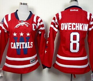Women's Washington Capitals #8 Alex Ovechkin 2015 Winter Classic Red Jersey