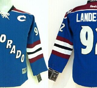 Colorado Avalanche #92 Gabriel Landeskog Blue Third Youth Jersey