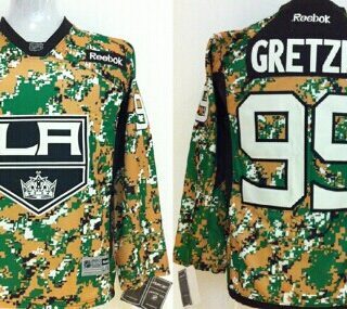 Youth Los Angeles Kings #99 Wayne Gretzky 2014 Camo Jersey