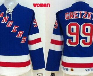 Women's New York Rangers #99 Wayne Gretzky Light Blue Throwback CCM Womens Jersey