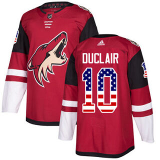 Youth Arizona Coyotes #10 Anthony Duclair Maroon Home Authentic USA Flag Stitched NHL Jersey