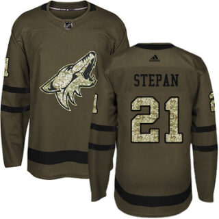 Youth Arizona Coyotes #21 Derek Stepan Green Salute to Service Stitched NHL Jersey