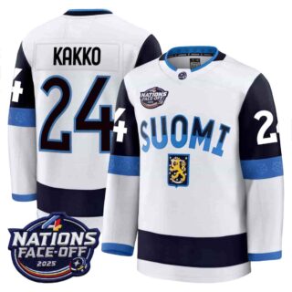 Finland 4 Nations Face-Off 2025 Premium Kaapo Kakko 24 All Stitched Jersey