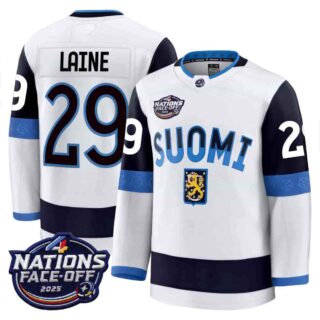 Finland 4 Nations Face-Off 2025 Premium Patrik Laine 29 All Stitched Jersey