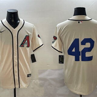 Men's Arizona Diamondbacks #42 Jackie Robinson Cream Limited Stitched Baseball Jersey